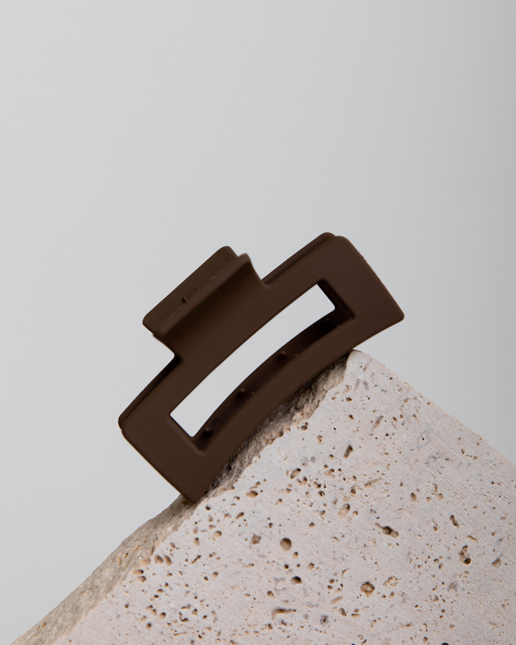 Square Claw Clip, Chocolate