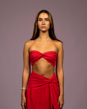 Load image into Gallery viewer, Vacay Bandeau Top, Rouge
